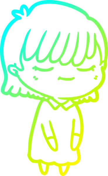 Bir insan tarafından çizilmiş bir karikatür kadın çizimi.