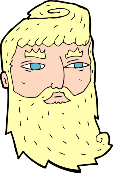 Bir insan tarafından çizilmiş sakallı bir adam.