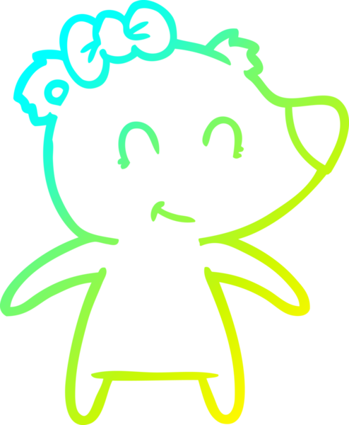 Bir insan tarafından çizilmiş bir dişi ayı çizgi filmi.