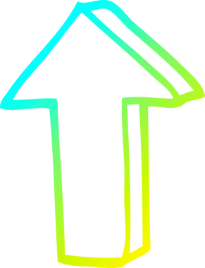 Bir insan tarafından çizilen çizgi film okunun soğuk gradyan çizimi