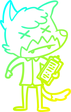 Bir insan tarafından çizilmiş ölü tilki çizgi filmi.