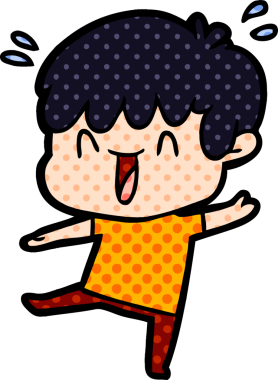 Bir insan tarafından çizilmiş gülen çocuk.