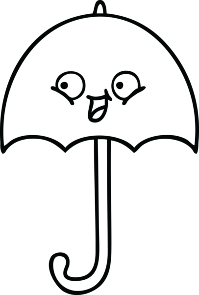 Bir insan tarafından çizilmiş şemsiye çizimi