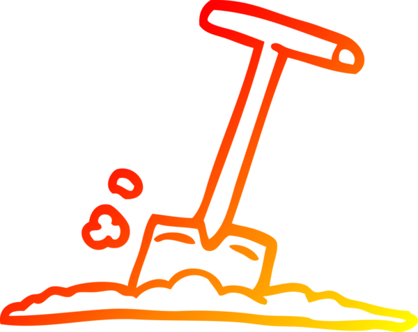 Bir insan tarafından çamurda çizilmiş bir kürek çizimi.