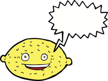 bir insan tarafından çizilmiş konuşma balonlu limon çizgi filmi