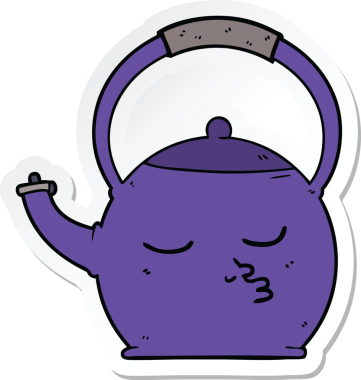 Bir insan tarafından çizilmiş karikatür kazanı çıkartması.