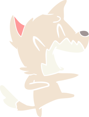 Bir insan tarafından çizilmiş gülen tilki dansı