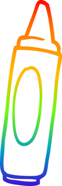 gökkuşağı gradyan çizgi çizimi bir insan tarafından çizilmiş renkli boya kalemi