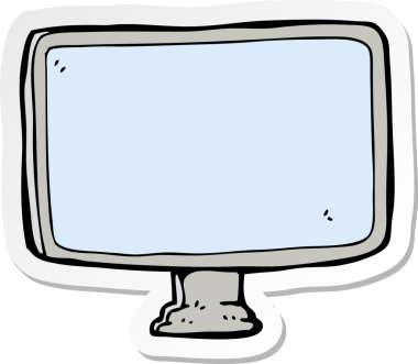 Bir insan tarafından çizilmiş karikatür bilgisayar etiketi