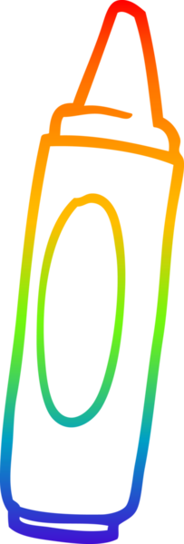 gökkuşağı gradyan çizgi çizimi bir insan tarafından çizilmiş renkli boya kalemi