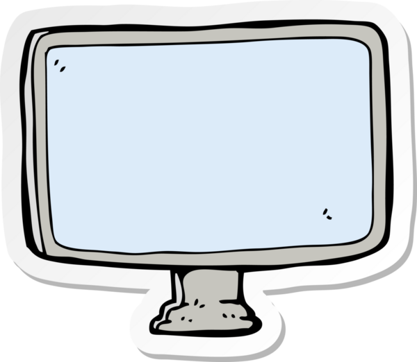 Bir insan tarafından çizilmiş karikatür bilgisayar etiketi