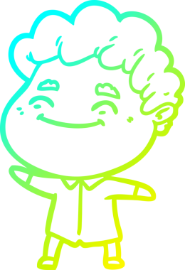 Bir insan tarafından çizilmiş karikatür cana yakın bir adamın çizimi.