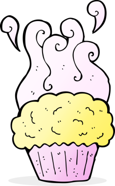 Bir insan tarafından çizilmiş bir kek.