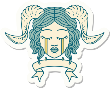 Bir insan tarafından çizilmiş parşömen pankartıyla bağlanmış ağlama etiketi.