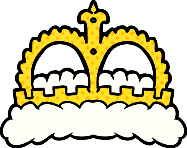 Bir insan tarafından çizilmiş karikatür tacı