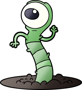 Bir insan tarafından çizilmiş uzaylı bataklık canavarı çizgi filmi.