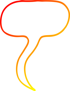 Bir insan tarafından çizilmiş bir karikatür konuşma baloncuğunun sıcak çizgi çizimi