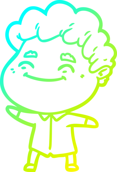 Bir insan tarafından çizilmiş karikatür cana yakın bir adamın çizimi.