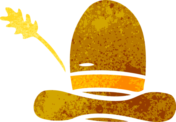 Bir insan tarafından çizilmiş bir çiftçi şapkası.