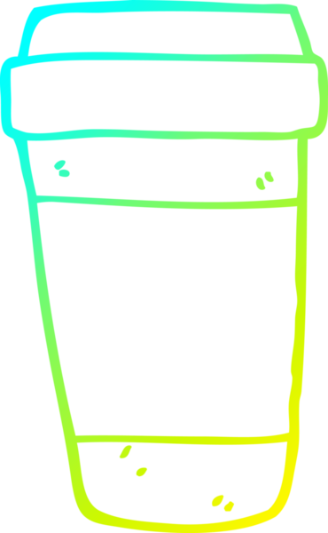 Bir insan tarafından çizilmiş bir kahve fincanının soğuk gradyan çizimi