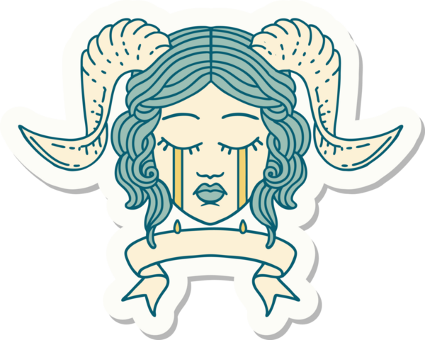 Bir insan tarafından çizilmiş parşömen pankartıyla bağlanmış ağlama etiketi.