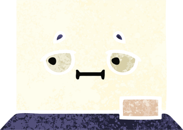 Bir insan tarafından çizilmiş beyaz bir panonun retro çizim tarzı karikatürü