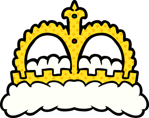 Bir insan tarafından çizilmiş karikatür tacı