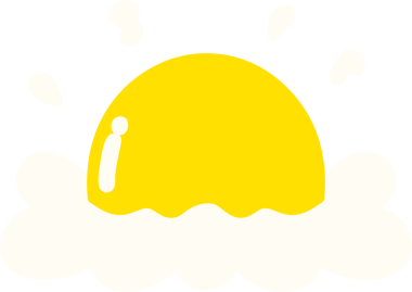 Bir insan tarafından çizilmiş yumurta.