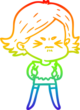 Bir insan tarafından çizilmiş kızgın bir karikatür çizimi.