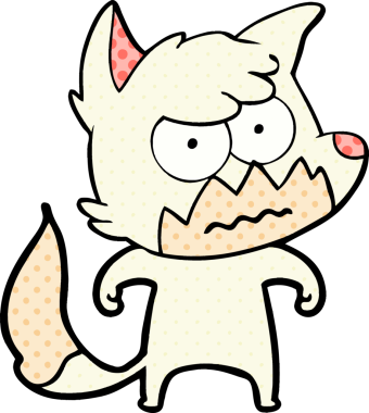 Bir insan tarafından çizilmiş bir tilki.