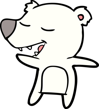 Bir insan tarafından çizilmiş kutup ayısı karikatürü