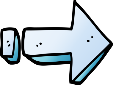 Bir insan tarafından çizilmiş karalama oku.