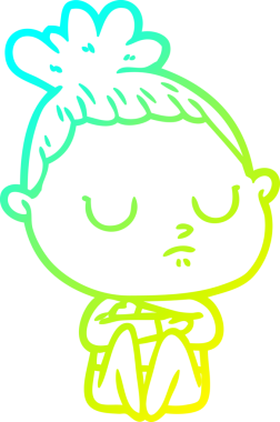 Bir insan tarafından çizilmiş soğuk bir çizgi film çizimi.