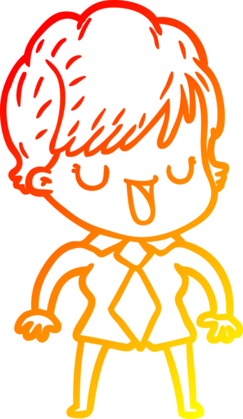 Bir insan tarafından çizilmiş bir karikatür kadın çizimi.