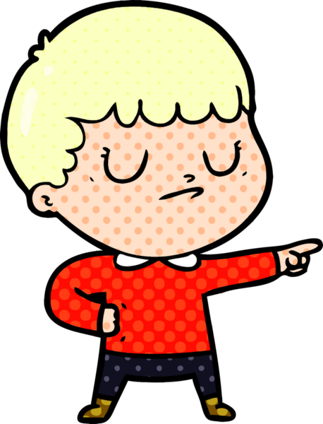 Bir insan tarafından çizilmiş huysuz çocuk çizgi filmi.