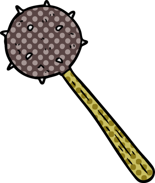 bir insan tarafından çizilmiş ortaçağ biber gazı silahı.