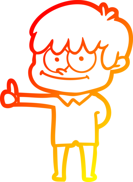 Bir insan tarafından çizilmiş mutlu bir çizgi film karakteri çizimi.