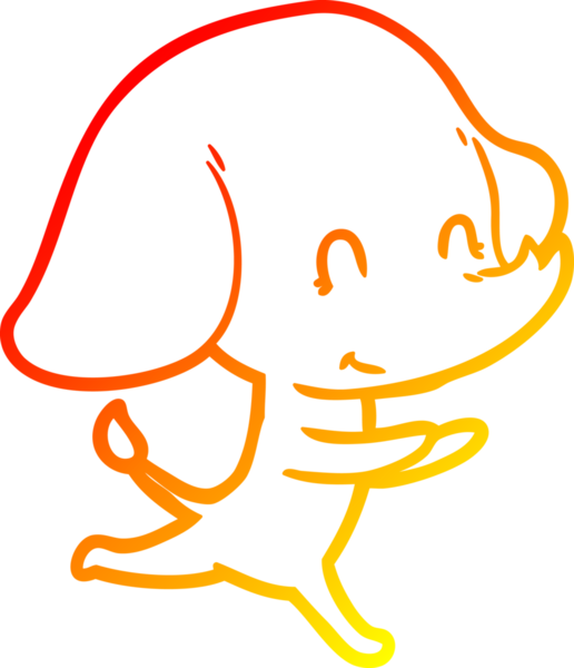 Bir insan tarafından çizilmiş şirin bir fil çizimi.