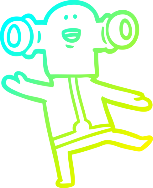 Bir insan tarafından çizilmiş, soğuk bir çizgi roman çizimi.