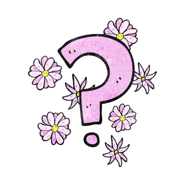 Bir insan tarafından çizilmiş el yazısı desenli soru işareti