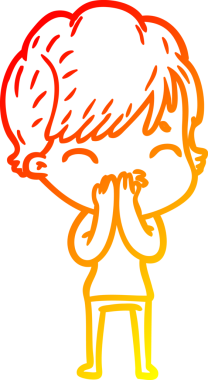 Bir insan tarafından çizilmiş bir karikatür kadın çizimi.