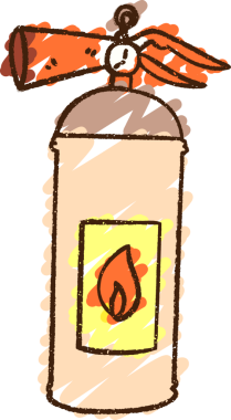 Yangın söndürücü Tebeşir Bir insan tarafından çizilen