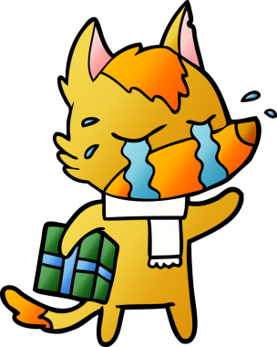 Bir insan tarafından çizilmiş tilki çizgi film karakteri.