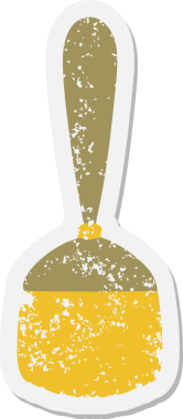 Geleneksel süpürge sopası etiketi bir insan tarafından çizilmiş.