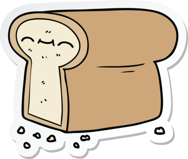 Bir insan tarafından çizilmiş bir somun ekmeğin çıkartması.