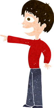 Bir insan tarafından çizilmiş sırıtan çocuk.