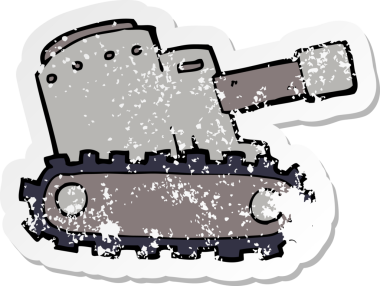 Bir insan tarafından çizilmiş bir at arabasının gerilmiş çıkartması.