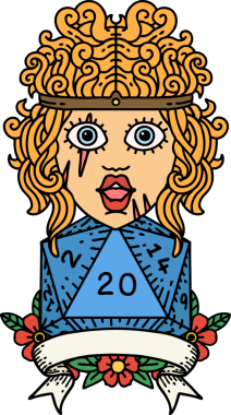 Retro Dövme Tarzı İnsan Barbarlığı Bir insan tarafından çizilmiş 20 zar ile