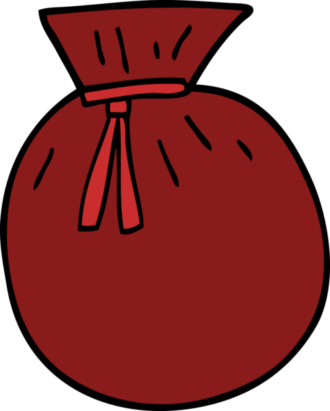 Karalama Noel Baba Çuvalı Bir insan tarafından çizildi