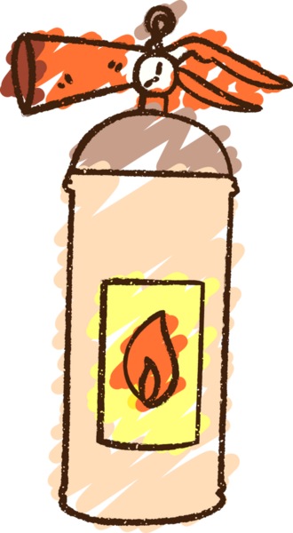 Yangın söndürücü Tebeşir Bir insan tarafından çizilen